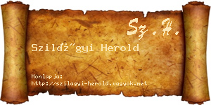 Szilágyi Herold névjegykártya