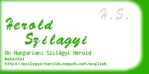 herold szilagyi business card
